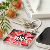 赤のブレイディ名星 キーホルダー (正面右)