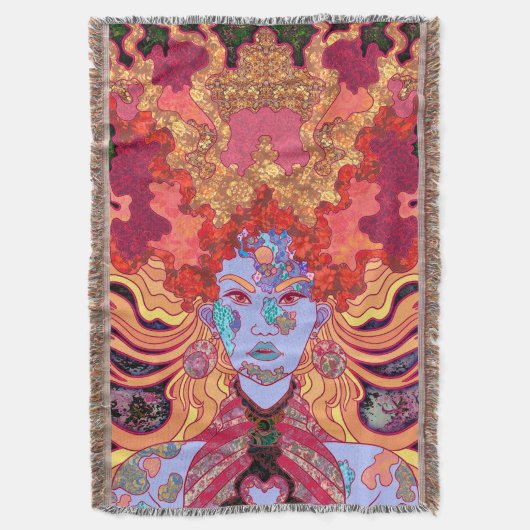 赤のプリンセス スローブランケット (正面縦)