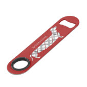 赤のプレイド・ダクシュント スピード栓抜き (正面アングル)