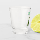 赤のプレゼントがあるクリスマスツリー ショットグラス (左)