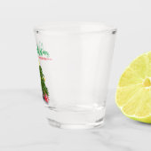 赤のプレゼントがあるクリスマスツリー ショットグラス (右)
