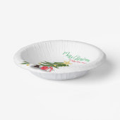 赤のプレゼントがあるクリスマスツリー ペーパーボウル (傾斜あり)