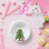 赤のプレゼントがあるクリスマスツリー ペーパーボウル (パーティー)