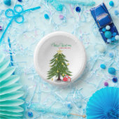 赤のプレゼントがあるクリスマスツリー ペーパーボウル (パーティー)