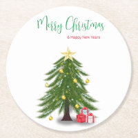 赤のプレゼントがあるクリスマスツリー