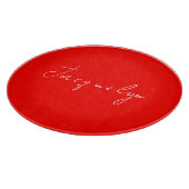 赤のプレーンエレガントミニマモダンリスト名 カッティングボード (角)