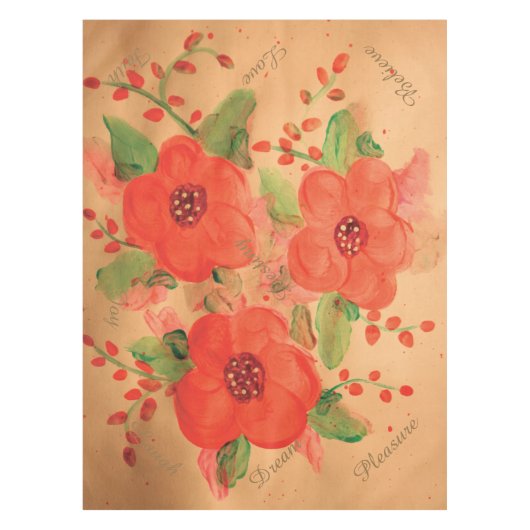 赤のベラ テーブルクロス (正面)