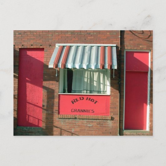 赤のホットグラニー ポストカード (正面)