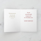 赤のホルンのヴィンテージエンジェル吹ヌン シーズンカード (内部)