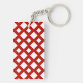 赤のホワイトダイヤモンド キーホルダー (裏面)