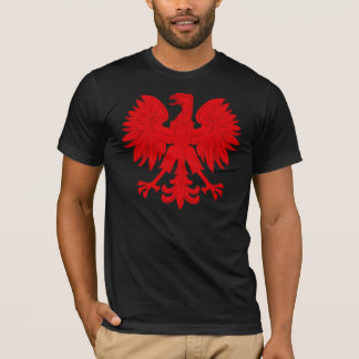 赤のポーランドのワシ Tシャツ