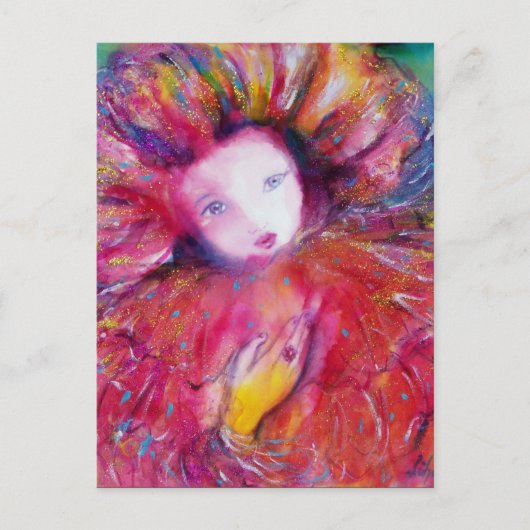 赤のマスク インビテーションポストカード (正面)