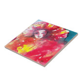 赤のマスク/ベネチアンマスカレードボール、黄色 タイル (側面)