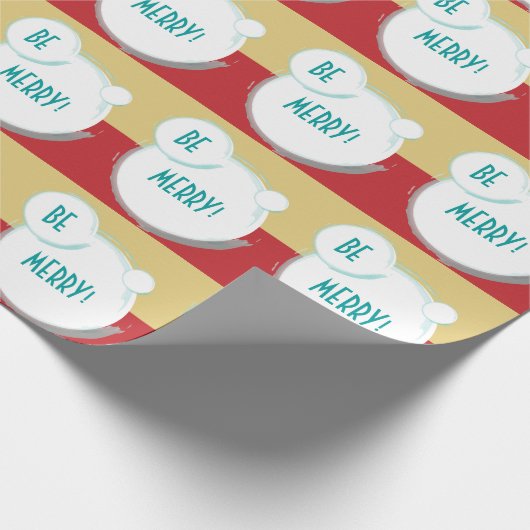 赤のメリーなティール(緑がかった色)の水彩画があって下さい ラッピングペーパー (角)