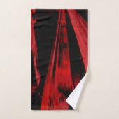 赤のモダン、クールな動きの概念および黒 ハンドタオル (ハンドタオル)