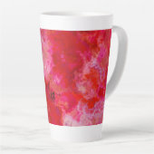 赤のモノクロ質感 カフェラテマグ (右アングル)