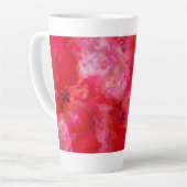 赤のモノクロ質感 カフェラテマグ (左アングル)