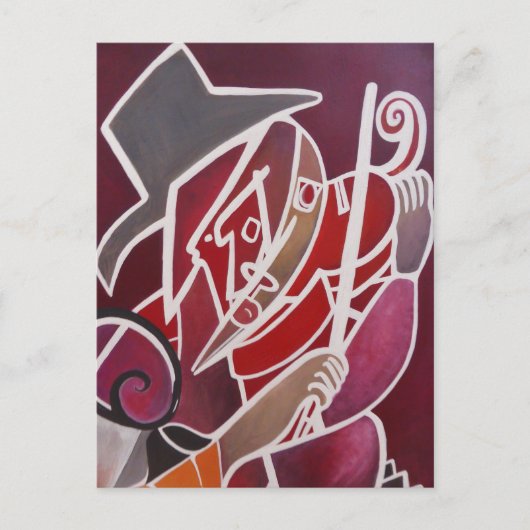 「赤のモノクロ」 ポストカード (正面)