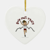 赤のユニフォームのライトランナー セラミックオーナメント (正面)