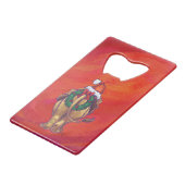 赤のライオンクリスマス クレジットカード栓抜き (裏面アングル)