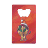 赤のライオンクリスマス クレジットカード栓抜き (裏面)