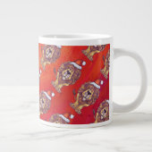 赤のライオンクリスマス ジャンボコーヒーマグカップ (右)