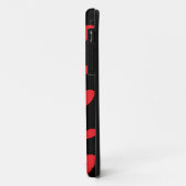 赤のラブハートが黒 Case-Mate iPhoneケース (裏面/左)