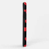 赤のラブハートが黒 Case-Mate iPhoneケース (裏面/右)