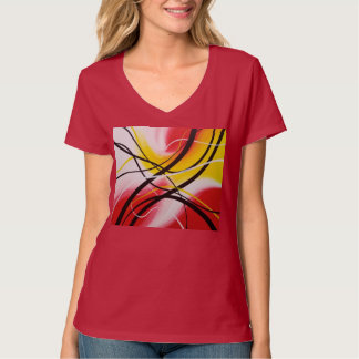 赤のリズム、抽象芸術Tシャツ Tシャツ