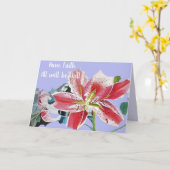 赤のリリーすべて良いフローラビッグゴッドカードになる カード (黄色い花)