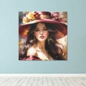 赤のレディ1 キャンバスプリント (インサイチュ (ウッドフロア))