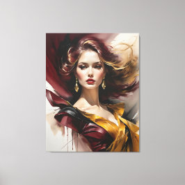 赤のレディ2 キャンバスプリント