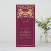 赤のロイヤルライオン中世剣ウェディングフラットメニュー メニュー (スタンド正面)