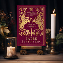 赤のロイヤル メディアン ライオン ウェディング