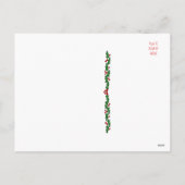 赤のヴィンテージの黒い及び白人の読むサンタ シーズンポストカード (裏面)