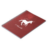 赤の一角パーソナライズされた筆 ノートブック (左側)