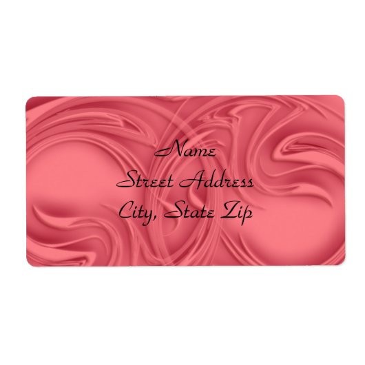 赤の上でカール ラベル (正面)