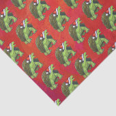 赤の上に亀のクリスマス 薄葉紙 (詳細)