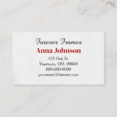 赤の上に白い弓 名刺 (裏面)