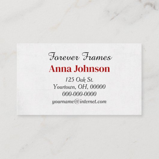 赤の上に白い弓 名刺 (裏面)