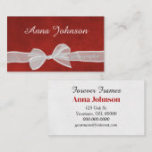 赤の上に白い弓 名刺 (正面/裏面)