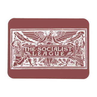 赤の上に社会主義同盟のロゴが白 マグネット