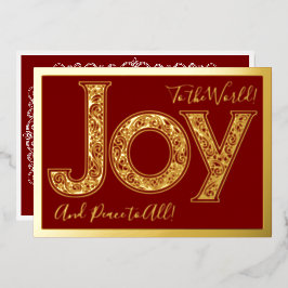 赤の世界に大きな喜び、金ゴールド 箔シーズンカード