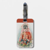 赤の中国の上海結婚uefenpaiの花嫁 ラゲッジタグ (裏面縦)