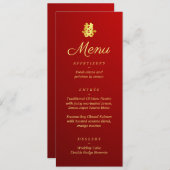 赤の中国の二結婚重 メニュー (正面/裏面)