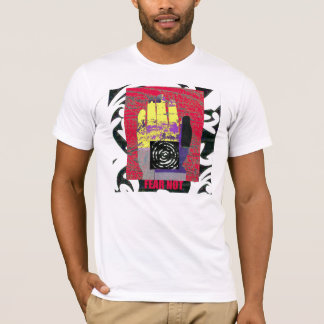 赤の仏の手の黄色 Tシャツ