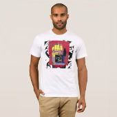 赤の仏の手の黄色 Tシャツ (正面フル)