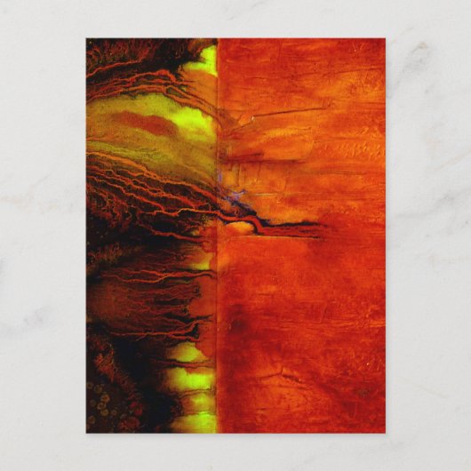 赤の付勢付きポストカードまたはノートカード ポストカード (正面)