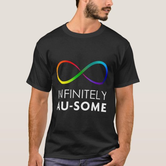 赤の代わりに自閉症 – 無限の愛 – 無限の Tシャツ (正面)