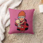 赤の伯母さんからの大きいこんにちはの抱擁 クッション (ブランケット)